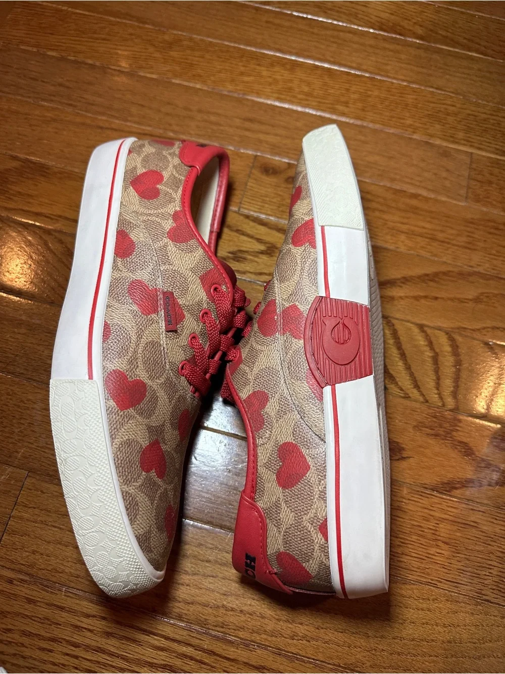 Coach Citysole Logo Heart Love Red Sneakers- Rare- 9.5